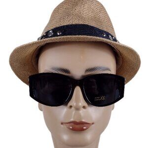 ELLURE GEOMETRIC  BLACK  PLACTIC SUNGLASSES # ELS 179